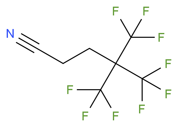 5,5,5-trifluoro-4,4-bis(trifluoromethyl)pentanenitrile_分子结构_CAS_5634-47-9