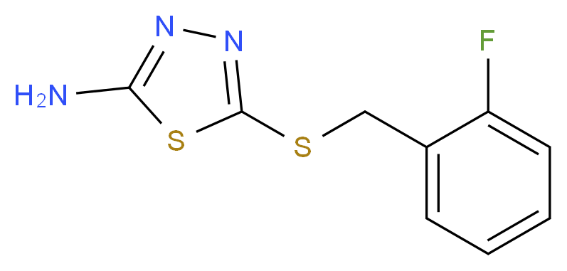 5-(2-Fluoro-benzylsulfanyl)-[1,3,4]thiadiazol-2-ylamine_分子结构_CAS_)