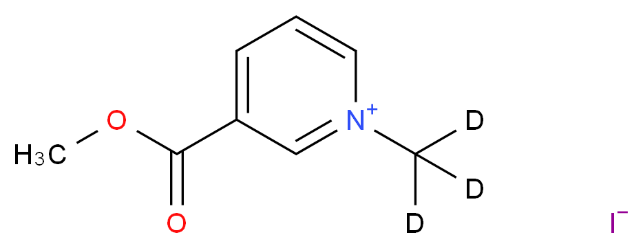 3-(methoxycarbonyl)-1-(<sup>2</sup>H<sub>3</sub>)methylpyridin-1-ium iodide_分子结构_CAS_131448-16-3