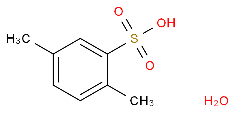 2,5-dimethylbenzene-1-sulfonic acid hydrate_分子结构_CAS_609-54-1(freeacid)