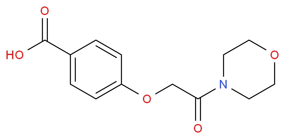 4-(2-morpholin-4-yl-2-oxoethoxy)benzoic acid_分子结构_CAS_29936-96-7)