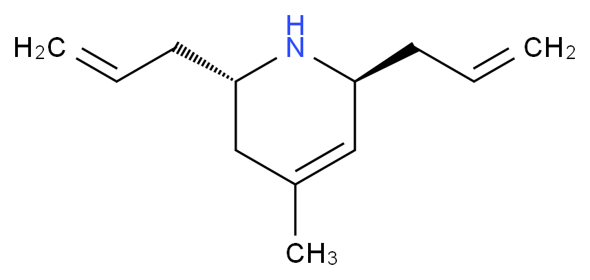 (2S,6S)-4-methyl-2,6-bis(prop-2-en-1-yl)-1,2,3,6-tetrahydropyridine_分子结构_CAS_157056-58-1