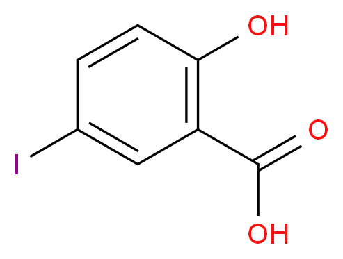 2-hydroxy-5-iodobenzoic acid_分子结构_CAS_119-30-2