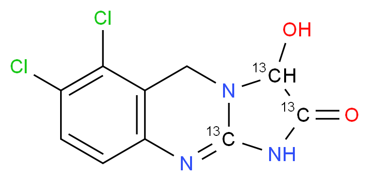 3-Hydroxy Anagrelide-13C3_分子结构_CAS_)
