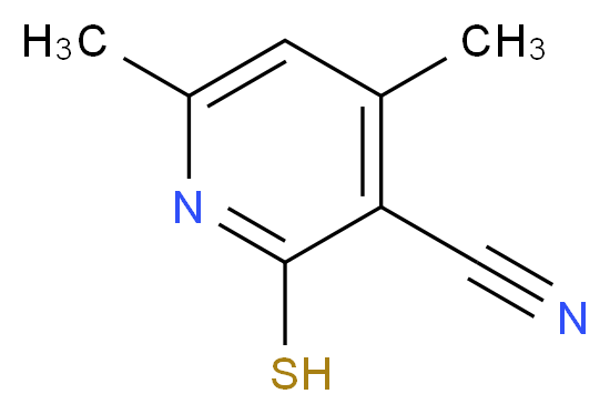 3-氰基-4,6-二甲基-2-巯基吡啶_分子结构_CAS_54585-47-6)