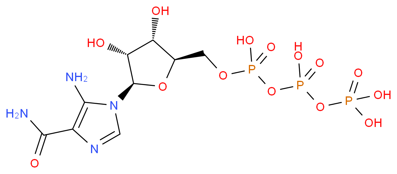 5-Aminoimidazole-4-carboxamide-1-β-D-Ribofuranosyl 5'-Monophosphate_分子结构_CAS_3031-94-5)