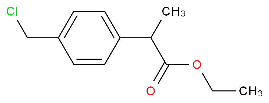 4-(Chloromethyl)-α-methyl-benzeneacetic Acid Ethyl Ester_分子结构_CAS_43153-03-3)