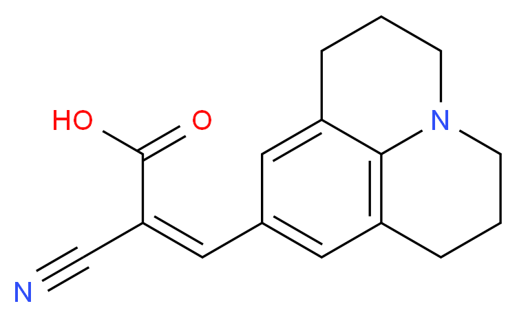 (2Z)-2-cyano-3-(2,3,6,7-tetrahydro-1H,5H-pyrido[3,2,1-ij]quinolin-9-yl)acrylic acid_分子结构_CAS_)