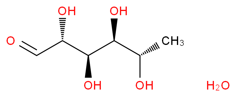 L-(+)-RHAMNOSE MONOHYDRATE_分子结构_CAS_10030-85-0)