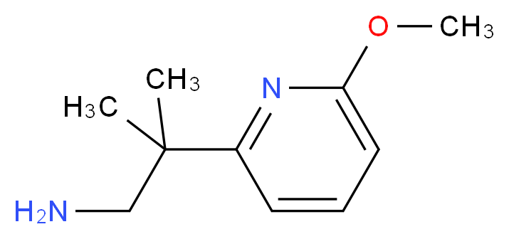 2-(6-methoxypyridin-2-yl)-2-methylpropan-1-amine_分子结构_CAS_1060807-30-8