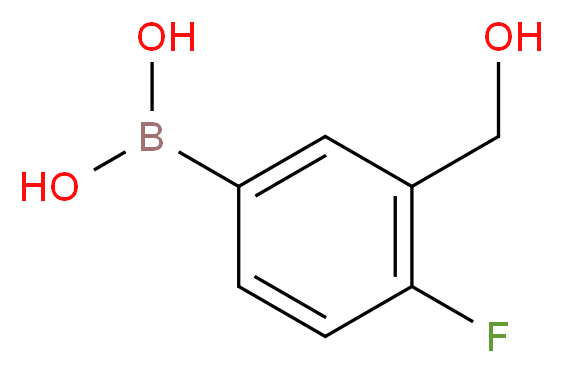 4-Fluoro-3-(hydroxymethyl)benzeneboronic acid 98%_分子结构_CAS_481681-02-1)