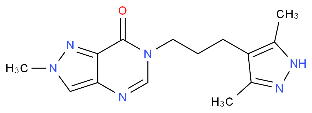 6-[3-(3,5-dimethyl-1H-pyrazol-4-yl)propyl]-2-methyl-2,6-dihydro-7H-pyrazolo[4,3-d]pyrimidin-7-one_分子结构_CAS_)
