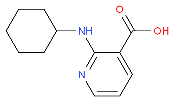 2-(Cyclohexylamino)nicotinic acid_分子结构_CAS_35812-43-2)