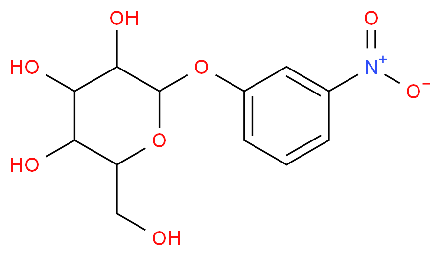 2-(hydroxymethyl)-6-(3-nitrophenoxy)oxane-3,4,5-triol_分子结构_CAS_52571-71-8