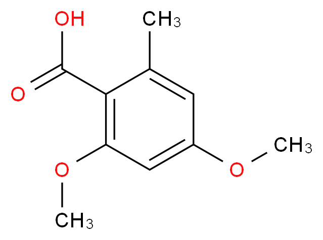 2,4-dimethoxy-6-methylbenzoic acid_分子结构_CAS_3686-57-5