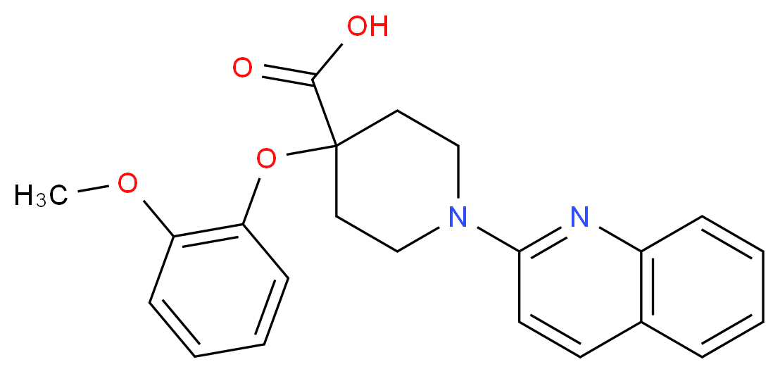 4-(2-methoxyphenoxy)-1-quinolin-2-ylpiperidine-4-carboxylic acid_分子结构_CAS_)