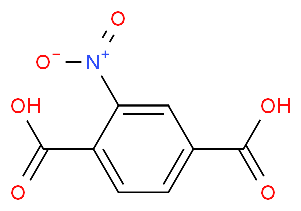 2-nitrobenzene-1,4-dicarboxylic acid_分子结构_CAS_610-29-7