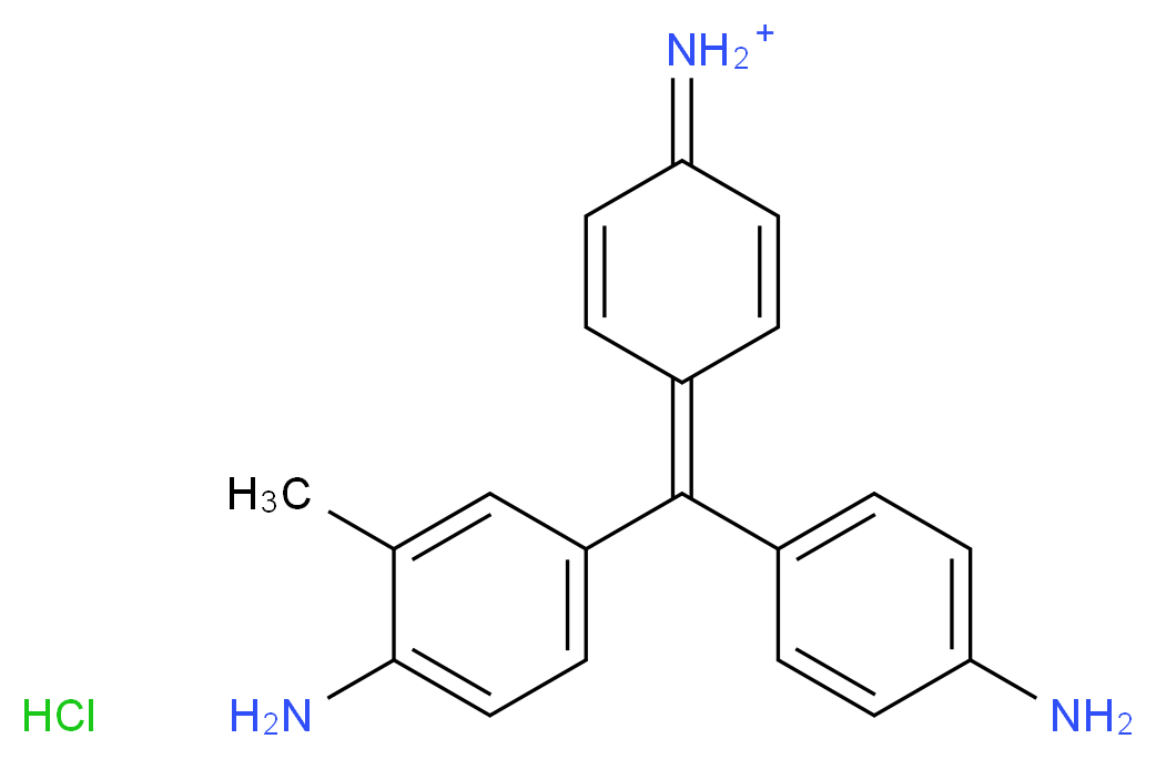 4-[(4-amino-3-methylphenyl)(4-aminophenyl)methylidene]cyclohexa-2,5-dien-1-iminium hydrochloride_分子结构_CAS_632-99-5