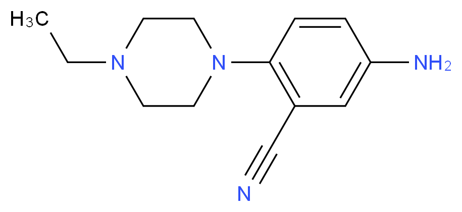 5-Amino-2-(4-ethylpiperazin-1-yl)benzonitrile_分子结构_CAS_1307239-44-6)