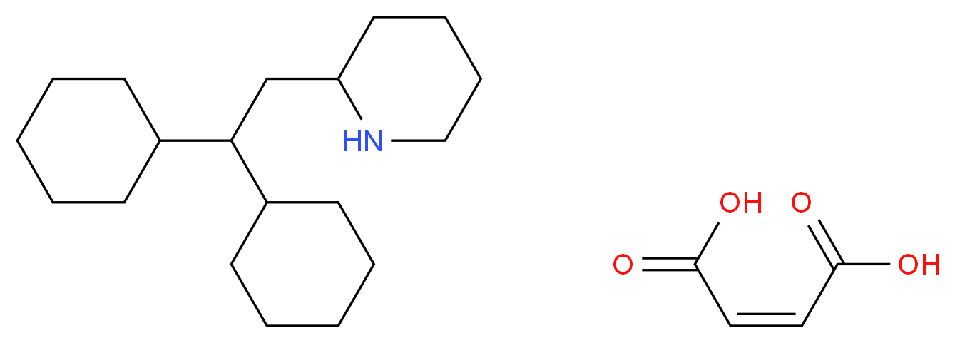 (2Z)-but-2-enedioic acid; 2-(2,2-dicyclohexylethyl)piperidine_分子结构_CAS_6724-53-4