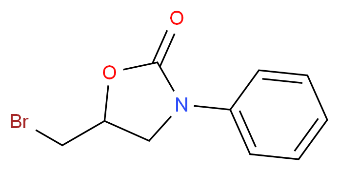 5-(bromomethyl)-3-phenyl-1,3-oxazolidin-2-one_分子结构_CAS_98963-12-3