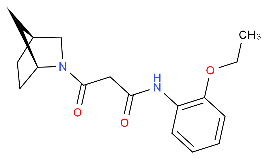 3-[(1S*,4S*)-2-azabicyclo[2.2.1]hept-2-yl]-N-(2-ethoxyphenyl)-3-oxopropanamide_分子结构_CAS_)