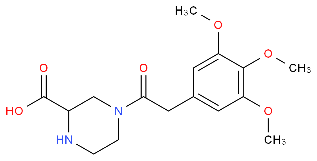 4-[(3,4,5-trimethoxyphenyl)acetyl]piperazine-2-carboxylic acid_分子结构_CAS_)