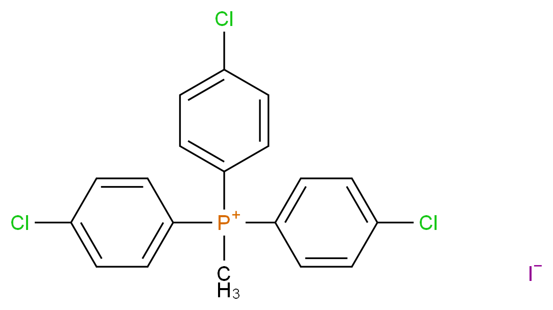 tris(4-chlorophenyl)(methyl)phosphanium iodide_分子结构_CAS_5068-14-4