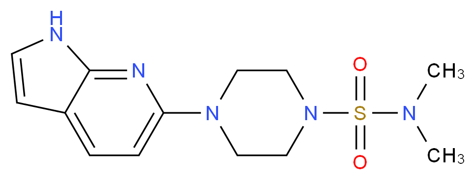N,N-dimethyl-4-(1H-pyrrolo[2,3-b]pyridin-6-yl)piperazine-1-sulfonamide_分子结构_CAS_)