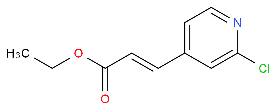 ethyl (2E)-3-(2-chloropyridin-4-yl)prop-2-enoate_分子结构_CAS_551950-41-5