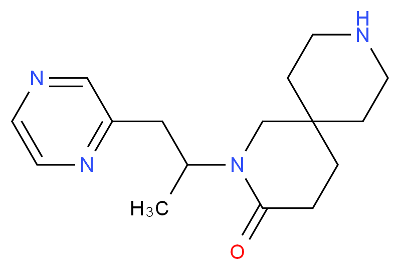 2-(1-methyl-2-pyrazin-2-ylethyl)-2,9-diazaspiro[5.5]undecan-3-one_分子结构_CAS_)