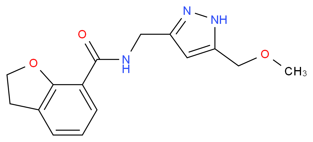 N-{[5-(methoxymethyl)-1H-pyrazol-3-yl]methyl}-2,3-dihydro-1-benzofuran-7-carboxamide_分子结构_CAS_)