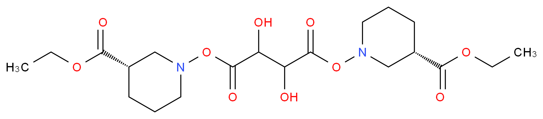 Ethyl (S)-3-Piperidinecarboxylate D-Tartrate_分子结构_CAS_83602-38-4)