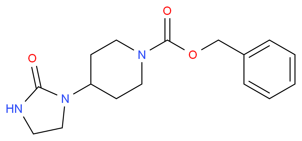 benzyl 4-(2-oxoimidazolidin-1-yl)piperidine-1-carboxylate_分子结构_CAS_72349-01-0