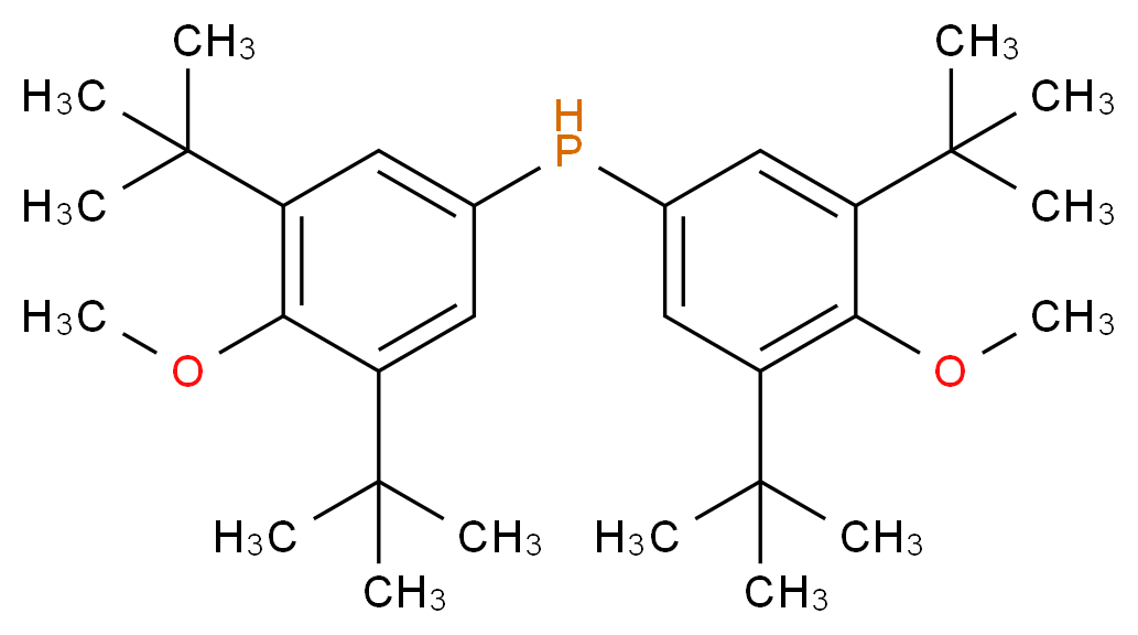 bis(3,5-di-tert-butyl-4-methoxyphenyl)phosphane_分子结构_CAS_1173023-24-9