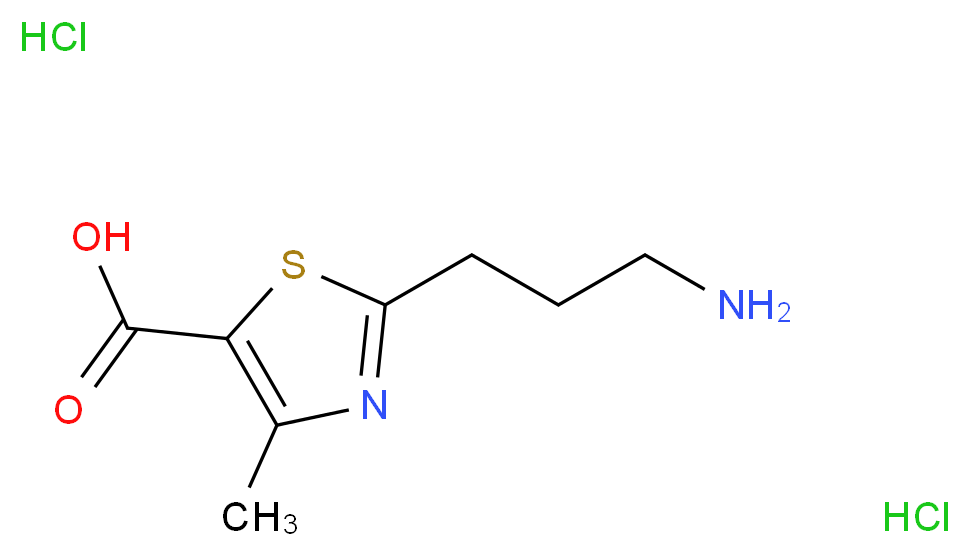2-(3-aminopropyl)-4-methyl-1,3-thiazole-5-carboxylic acid dihydrochloride_分子结构_CAS_)