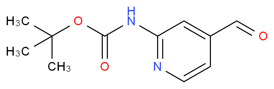 TERT-BUTYL 4-FORMYLPYRIDIN-2-YLCARBAMATE_分子结构_CAS_304873-65-2)