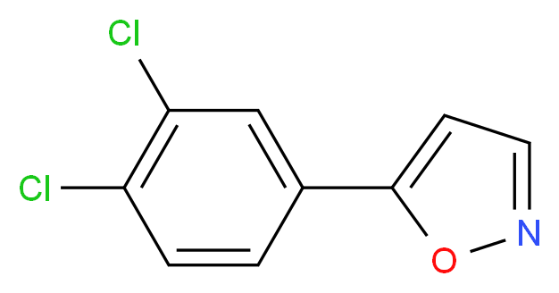 5-(3,4-Dichlorophenyl)isoxazole_分子结构_CAS_)