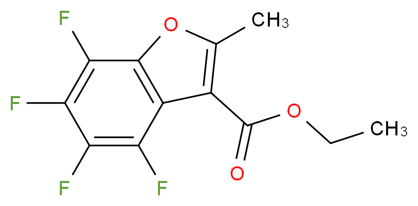 4,5,6,7-四氟-2-甲基苯并[b]呋喃-3-甲酸乙酯_分子结构_CAS_3265-71-2)