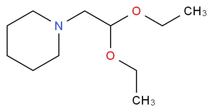 1-(2,2-diethoxyethyl)piperidine_分子结构_CAS_3616-58-8