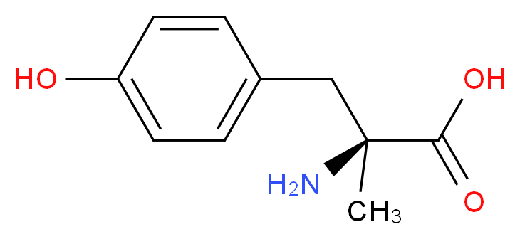 (2S)-2-amino-3-(4-hydroxyphenyl)-2-methylpropanoic acid_分子结构_CAS_672-87-7