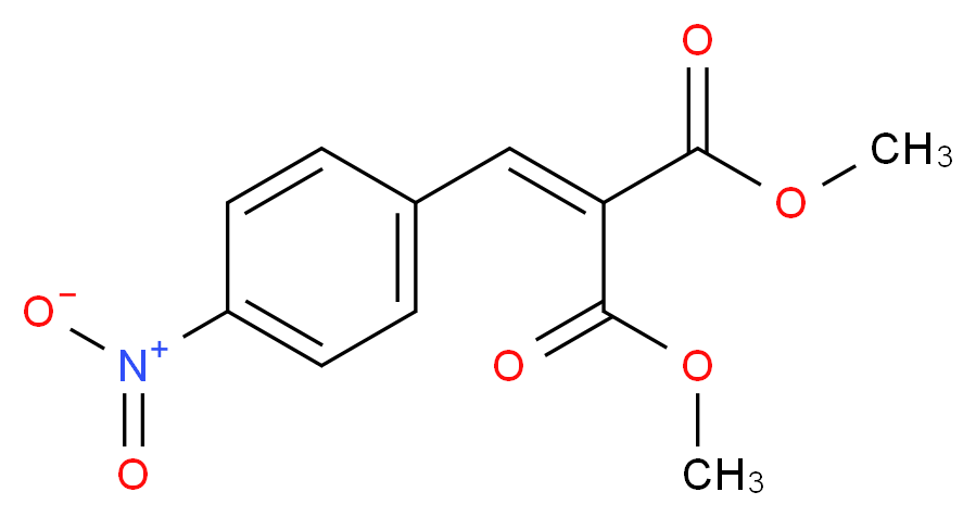 4-硝基苄烯丙二酸二甲酯_分子结构_CAS_38323-22-7)