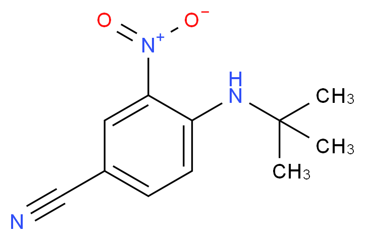 4-(tert-butylamino)-3-nitrobenzonitrile_分子结构_CAS_320406-01-7