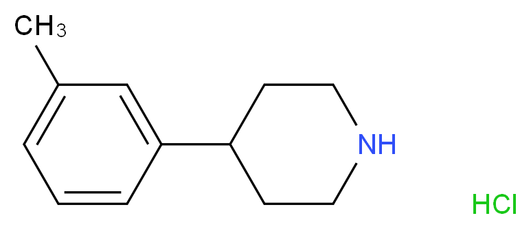 4-(3-Methylphenyl)piperidine hydrochloride_分子结构_CAS_80120-03-2)