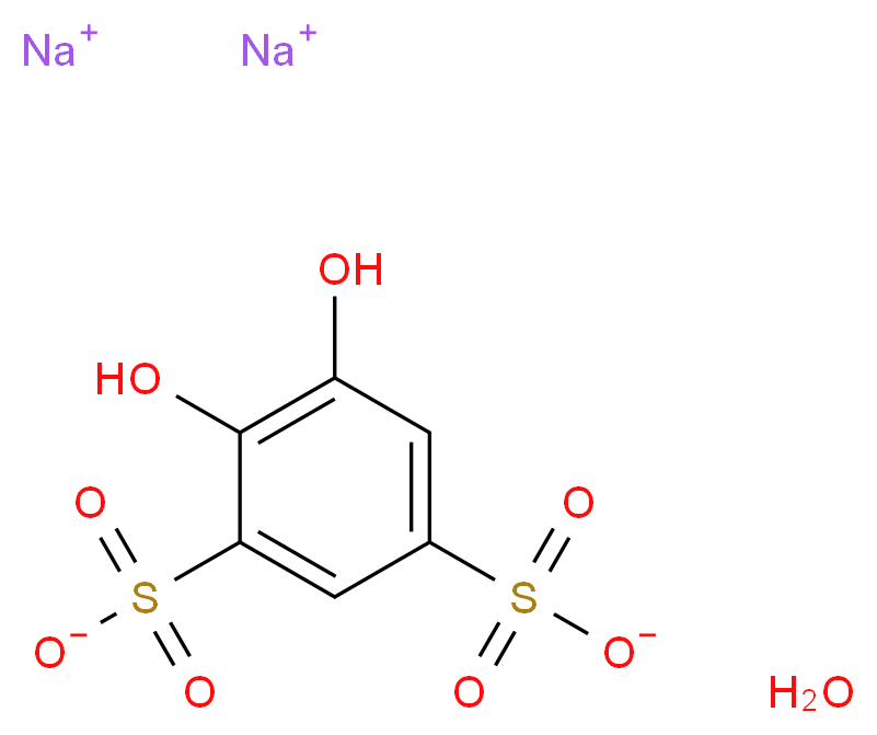 Sodium 4,5-dihydroxybenzene-1,3-disulfonate hydrate_分子结构_CAS_149-45-1)