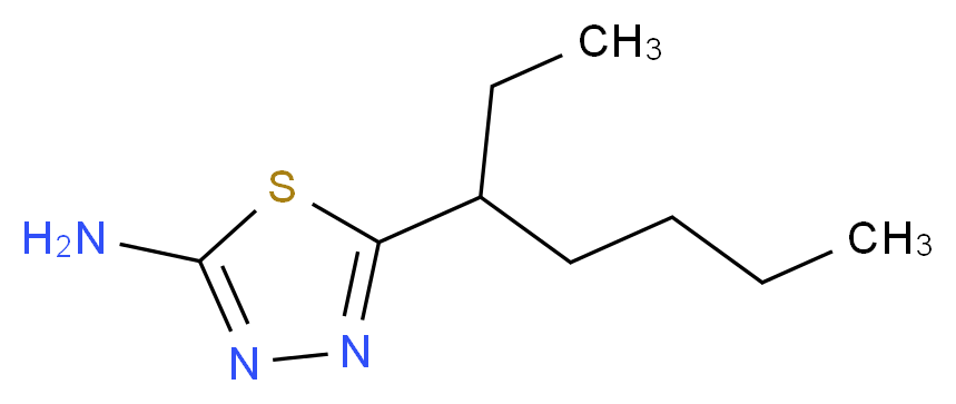 5-(1-Ethylpentyl)-1,3,4-thiadiazol-2-amine_分子结构_CAS_)