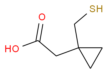 1-巯甲基环丙基乙酸_分子结构_CAS_162515-68-6)