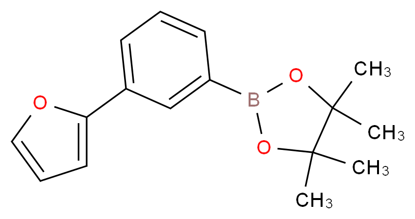 3-(Fur-2-yl)benzeneboronic acid, pinacol ester 97%_分子结构_CAS_876316-29-9)