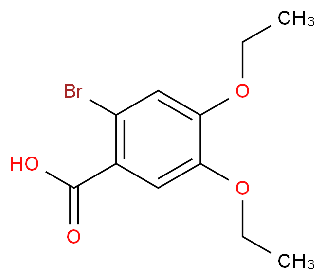 2-Bromo-4,5-diethoxybenzoic acid_分子结构_CAS_)