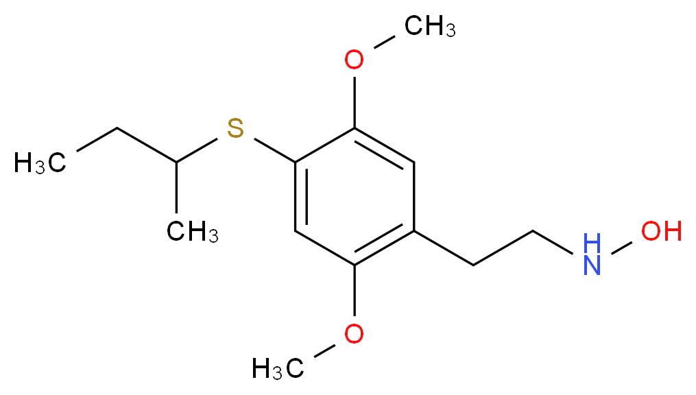 N-{2-[4-(butan-2-ylsulfanyl)-2,5-dimethoxyphenyl]ethyl}hydroxylamine_分子结构_CAS_207740-40-7